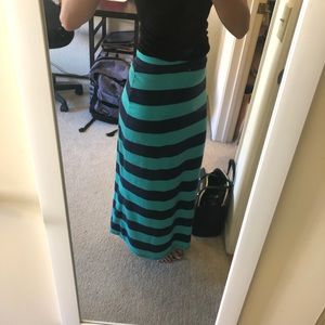 Striped maxi skirt